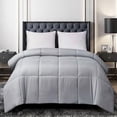 thumbnail image 2 of Blue Ridge Home Fashion Microfiber Down Alternative Comforter, Twin, Platinum, 2 of 4