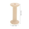 thumbnail image 2 of FUEENIRVA 6Pcs Wooden Spools for Crafts Wire Winding Cylindrical Shape Natural Wood Color, 2 of 8