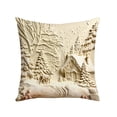 thumbnail image 2 of Festive Holiday Cushion Cover, 17.7 x 17.7 inch Christmas Faux 3D Printed Pillowcase with Detailed Seasonal Artwork, Winter Throw Pillow Accent for Sofa, Bed, Armchair, Bench & Home Decor, 2 of 6