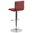 thumbnail image 5 of Contemporary Tufted Vinyl Adjustable Height Barstool with Chrome Base, Set of 2, Multiple Colors, 5 of 7