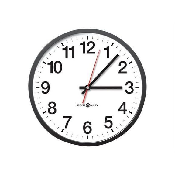Pyramid Q-12210 Independent 14" Analog Clock, Battery Operated