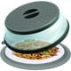 thumbnail image 1 of 2 In 1 Microwave Cover & Mat, Microwave Splatter Cover for Food Guard Lid Collapsible Plate Cover, Silicone Microwave Mat Heat Resistant Multifunctional Oven Mat, As Trivet, Hot Pad, Pot Holder, 1 of 5