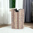 thumbnail image 6 of Yayeee Freestanding Laundry Hamper with Handle Collapsible Large Storage Basket for Clothes, Brown Abstract Dots, 6 of 7
