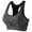 Gray, variant on qolati Women's High Support Seamless Sports Bra Wirefree Fitness Yoga T-Shirt Bra Comfort Wireless Push Up Crop Tank Tops Everyday Bras