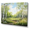 thumbnail image 2 of Designart "Spring Awakening Birch Woods IV" Tree Birch Canvas Art Print, 2 of 5