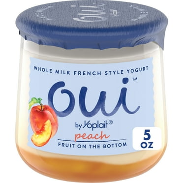 Oui by Yoplait French Style Peach Whole Milk Yogurt, 5 OZ Jar