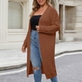thumbnail image 5 of Gamivast Long Cardigan Sweaters for Women Plus Size Open Front Chunky Knit Lightweight Duster Outerwear Casual Fall Winter Tops Loose Fit Ribbed Cuffs Cozy Sweaters, 5 of 6