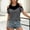 *Dark Gray, variant on ClodeEU Women's Color Block Cold Shoulder Short Sleeve T-Shirt, Casual Cut-Out Shoulder Tee Dark Gray,Women's Plus L