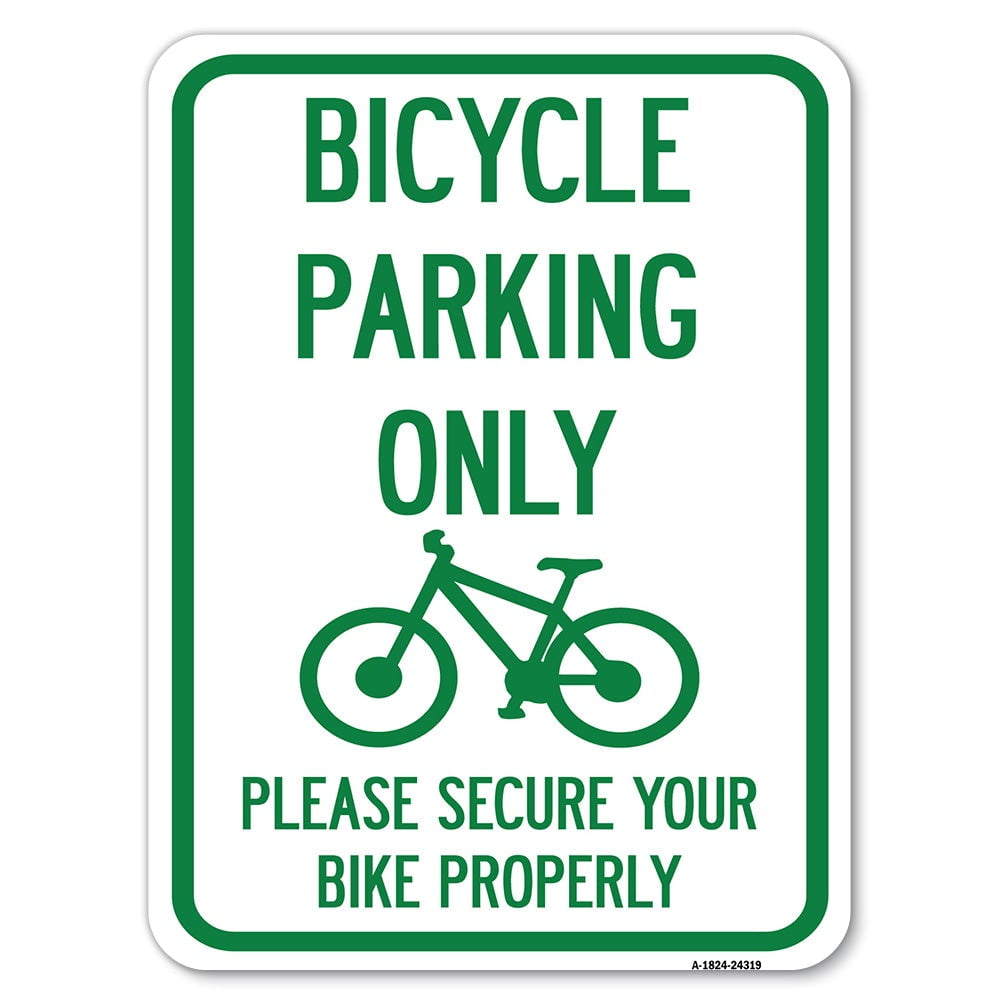 BICYCLE Parking 12"x18" métal/pvc SIGNE 