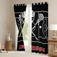 thumbnail image 3 of Homewish Lacrosse Blackout Curtains Set of 2 (52x84 Each) for Boys, Gray Black Window Curtains, Sport Helmet Curtains and Drapes, Luxurious Home Decor, 3 of 6