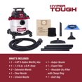 thumbnail image 2 of Hyper Tough 5 Gallon Stainless Steel Wet/Dry Vacuum, 2 of 9