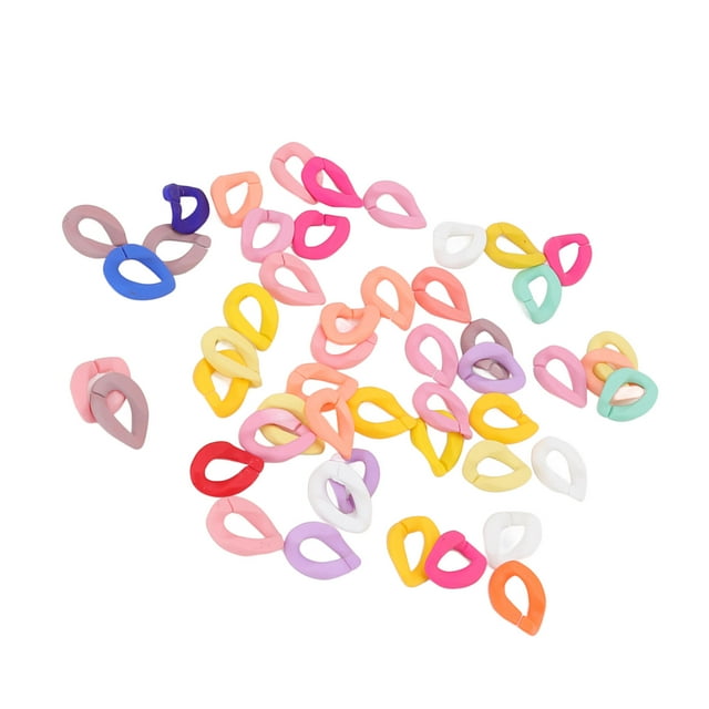 Chain Link, Resin Chain Link Detachable Multifunctional 50 Pcs For Necklaces For Bag Chains For Waist Chains Solid Mixed Color