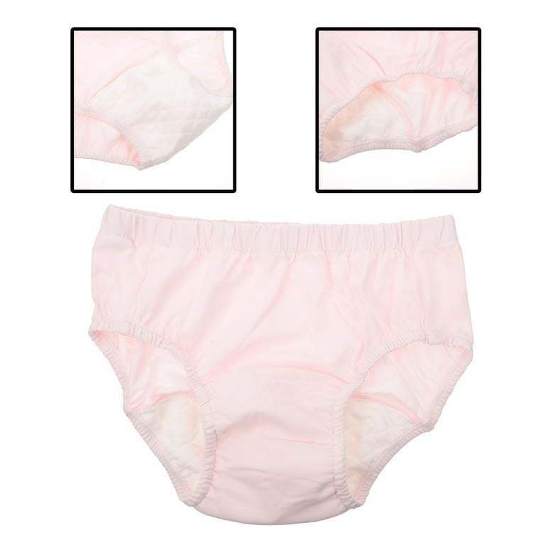 Cotton Incontinence Underwear Panties Elderly Women Period Leakproof  Control Briefs Reusable Absorbent Cloth Diapers (Color : Apricot, Size 