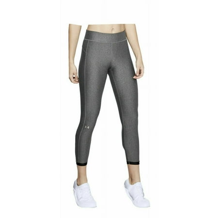 Under Armour Women's HeatGear Armour Ankle Crop Leggings,Metallic Silver,XS
