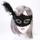 thumbnail image 1 of Máscara de plumas de encaje congelada para fiesta de mascarada, máscara de princesa para adultos, máscara de actuación de disfraces, 1 of 5