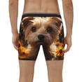 thumbnail image 4 of Rateoe Sunflower Cute Puppy Print Men’s Underwear Boxer Briefs Soft Comfortable Underwear Boxer Briefs, Long Leg Briefs,Anti-chafing Boxer Briefs, 4 of 7