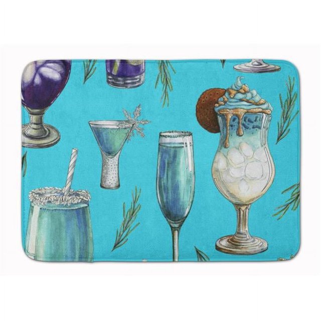 Carolines Treasures BB5203RUG Drinks & Cocktails Blue Machine Washable Memory Foam Mat