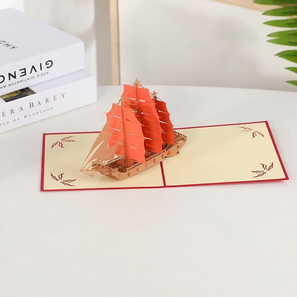 Tarjeta emergente 3D, tarjeta de invitación de felicitación de feliz cumpleaños, regalo cortado con láser, tarjetas de agradecimiento, miniaturas de vehículos, postal con sobres