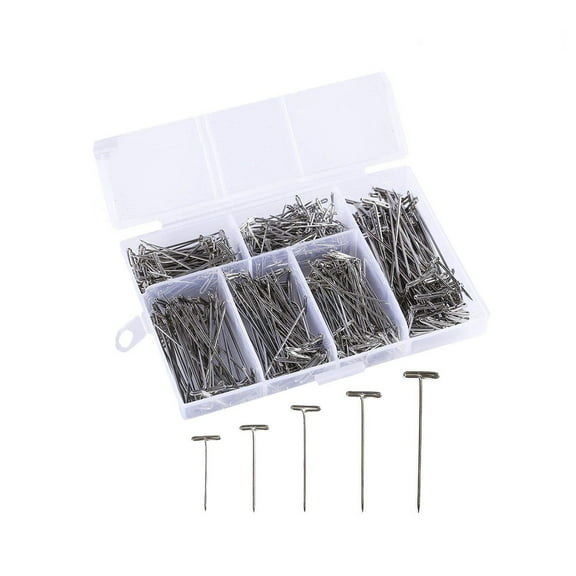SHINYPASING Sewing Accessories T Shaped Needles Stainless Steel 450pcs