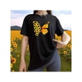 thumbnail image 2 of Blusa con Estampado de Mariposa y Girasoles – Diseño Único y Significativo Color Negro Talla Grande Marca Emil SaEs, 2 of 4