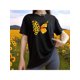 thumbnail image 2 of Blusa con Estampado de Mariposa y Girasoles – Diseño Único y Significativo Color Negro Talla Mediana Marca Emil SaEs, 2 of 4
