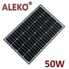 ALEKO Solar Panel Monocrystalline 50W for any DC 12V Application (gate opener, portable charging system, etc.)