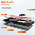 thumbnail image 6 of Elegant Choise Phone Case for Samsung Galaxy Z Flip 4 5G Shockproof Heavy Duty Protective Cover with Ring Stand, Pink, 6 of 13