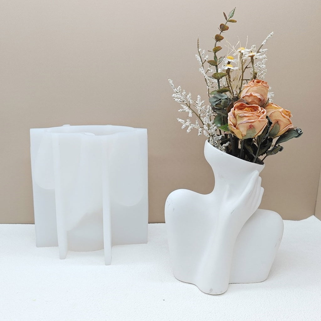 Women Gypsum Silicone Mold DIYs Succulent Concrete Flower Pots Vase Plaster Cement Mold Pen Candle Holder Molds Decors