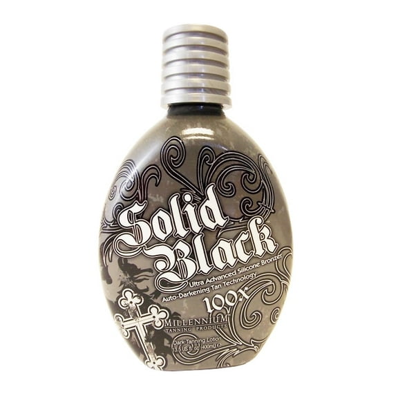 Millennium Tanning Solid Black 100x Bronzer Indoor / Outdoor Tanning Bed Lotion, 100x, 13.5 fl oz