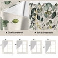 thumbnail image 5 of Green Eucalyptus Swag Curtains for Kitchen/Bedroom/Living Room, Farmhouse Weeping Leaves on Linen Scalloped Curtains 63 Inch Long, Rod Pocket Window Swag Topper Curtains Valances 2 Panels Set 36"x63", 5 of 8