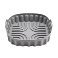 thumbnail image 1 of Square folding air silicone baking tray, pot bowl pad, reusable air accessory basket, microwave gray large, 1 of 5