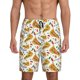 thumbnail image 1 of Balery Pizza Slices Pantalones cortos de pijama de punto de algodón para hombre con cinturilla y bolsillos-X-Large, 1 of 6