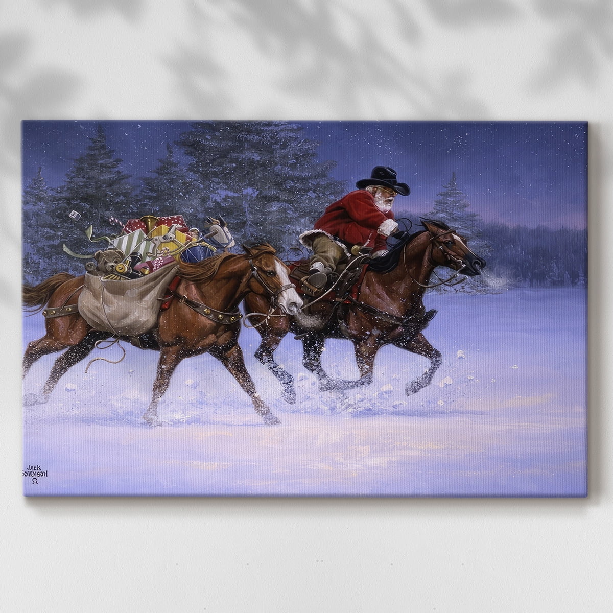 Christmas Rush- Gallery Wrapped Canvas