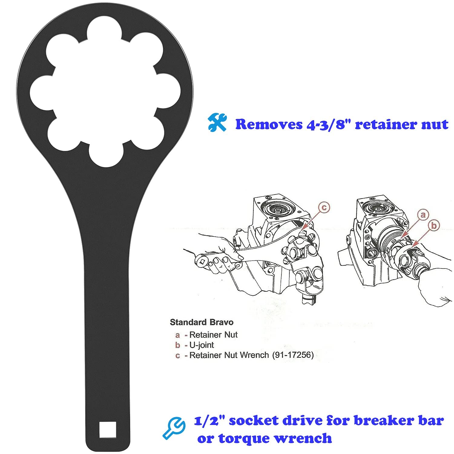 Bearing Retainer Spanner Wrench & Carrier Retainer Nut Wrench Tool