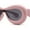 Pink, variant on Womens Unique Balloon Thick Racer Shield Retro Sunglasses All Black