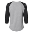 thumbnail image 3 of LAT Women�'s Baseball Fine Jersey Three-Quarter Sleeve Tee, 3 of 5