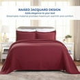 thumbnail image 4 of Superior Fleur De Lis Cotton Decorative Bedspread and Sham Set, Queen, Garnet, 4 of 8