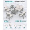 thumbnail image 4 of Harbweb 7-Piece HDPS Outdoor Sofa Patio Furniture Set, Gray Frame with Beige Cussion, 4 of 7