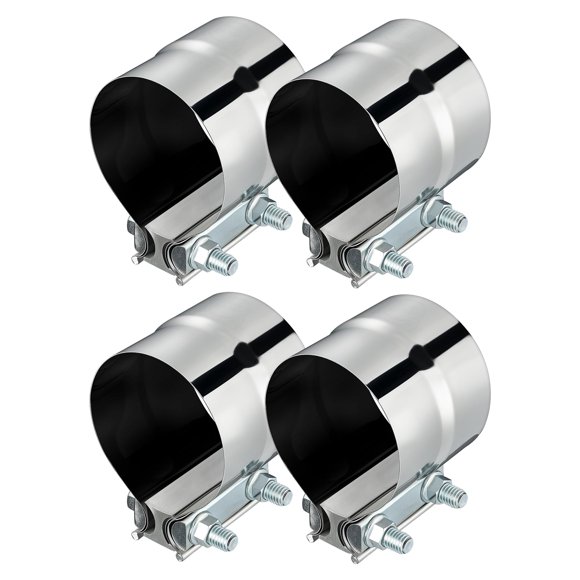 EVIL ENERGY 3.0 Inch Exhaust Clamp, Lap Joint Band Clamp Stainless Steel 4Pcs
