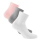 thumbnail image 1 of Rohner Basic calcetines quarter unisex, pack de 3 - quarter deportivo, mezcla de algodón, color liso Blanco/Gris/Rosa 39-42, 1 of 3
