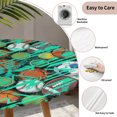 thumbnail image 3 of Sports Theme Round Tablecloth for 55-60 Inch Tables,Fitted Table Cover with Elastic Edge,Funny Abstract Football Rugby Basketball Waterproof Outdoor Table Cloth Protector for Patio Garden Dinner, 3 of 9