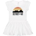 thumbnail image 3 of Inktastic Detroit Michigan Skyline Retro Girls Baby Dress, 3 of 5