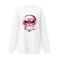 thumbnail image 6 of Feancey Santa Claus Sweatshirt for Women Christmas Ugly Sweatshirts Oversized Casual Crewneck Pullover Drop Shoulder Long Sleeve Thermal Tops White L, 6 of 6