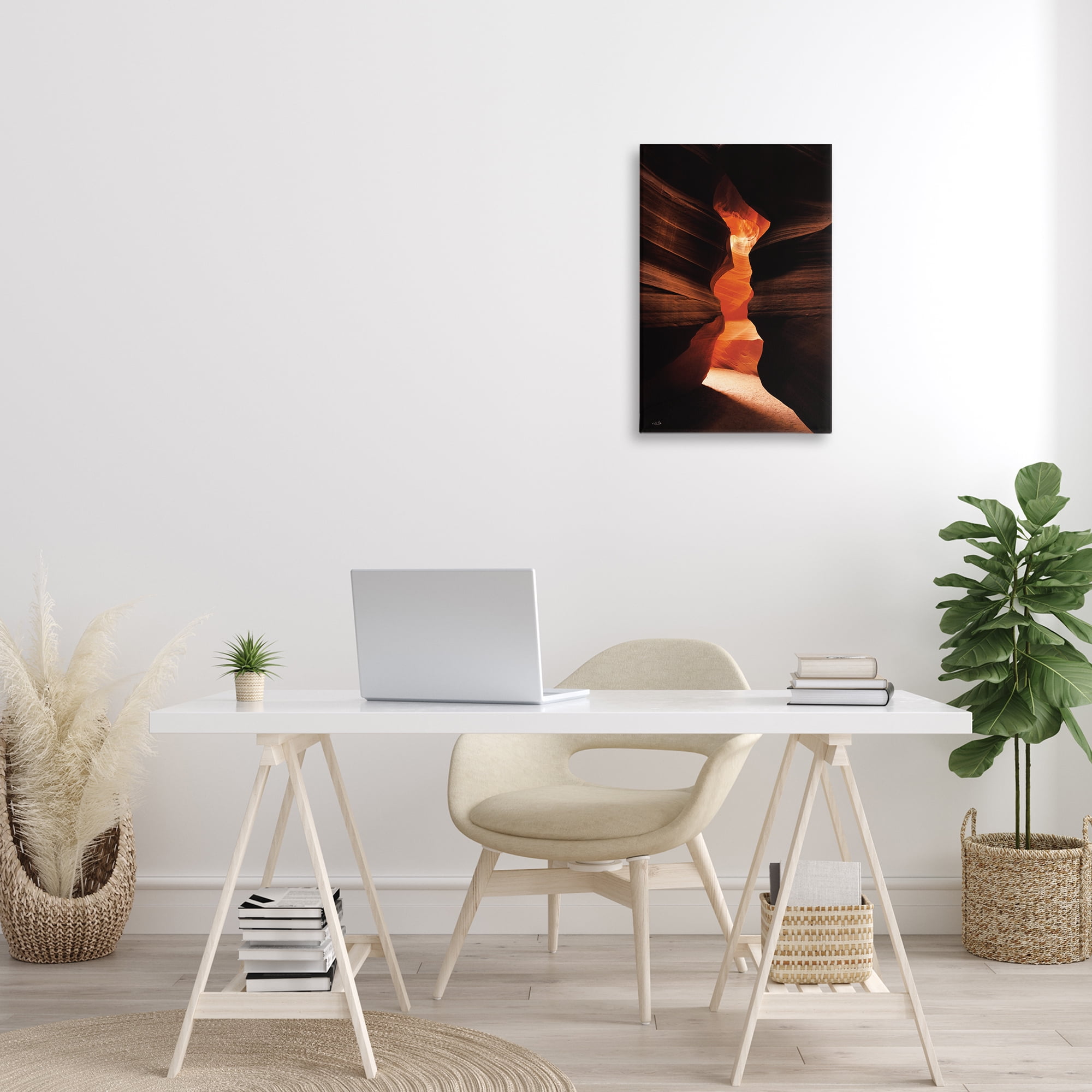 Stupell Industries Sunlit Canyon Cave Landscape Photography Gallery Wrapped Canvas Art Print Wall Art, 16 x 24