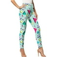 thumbnail image 2 of KHONTS Women's 80s Leggings Neon Artistic Splash Printed Soft Stretchy Pants Running Workout Leggings Athletic Yoga Pants Mint Green XL, 2 of 6