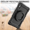 thumbnail image 4 of Case for Lenovo Tab M10 HD 2nd Gen 10.1 inch 2020, 360 Rotating Stand Handle Pencil Holder Shoulder Strap Heavy Duty Shockproof Cover, Black, 4 of 7