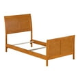 thumbnail image 3 of Portland Twin Wood Foundation Bed Frame with Matching Footboard Light Toffee, 3 of 9