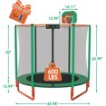 thumbnail image 2 of YORIN Trampoline for Kids, 66'' Mini Trampoline for Toddlers with Enclosure Net and Basketball Hoop, 5.5FT Indoor/Outdoor Kids Round Trampoline Gifts for Kids Ages 1-8, No-Gap Spring Cover, 2 of 7