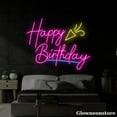 thumbnail image 2 of Glowneon Happy Birthday Neon Sign, Happy Birthday Quotes Sign, Birthday Party Decor, 2 of 5
