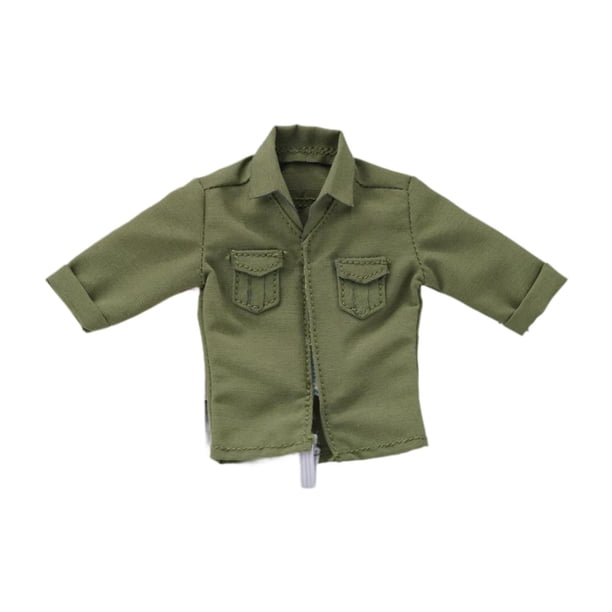 Accesorios de vestuario para figuras de acción a escala 1/12, decoración informal y elegante para cosplay, ropa en miniatura para figuras de acción Camisa Verde